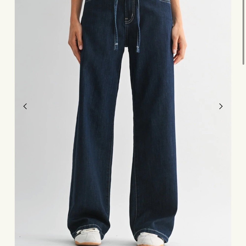 JBD Kai Drawstring Wide Leg Jeans